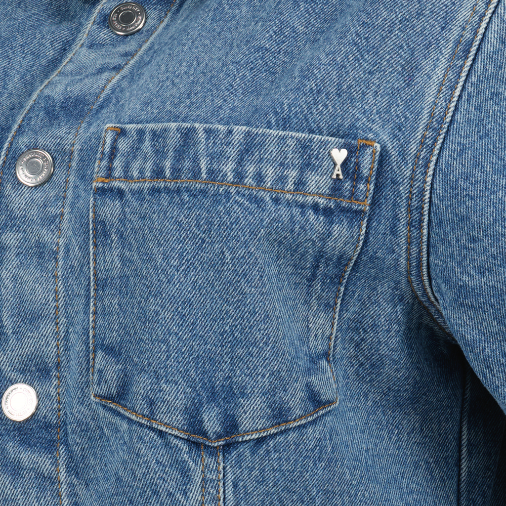 Vestidos Vestido Camisa de Denim Ami PARIS Azul Femme