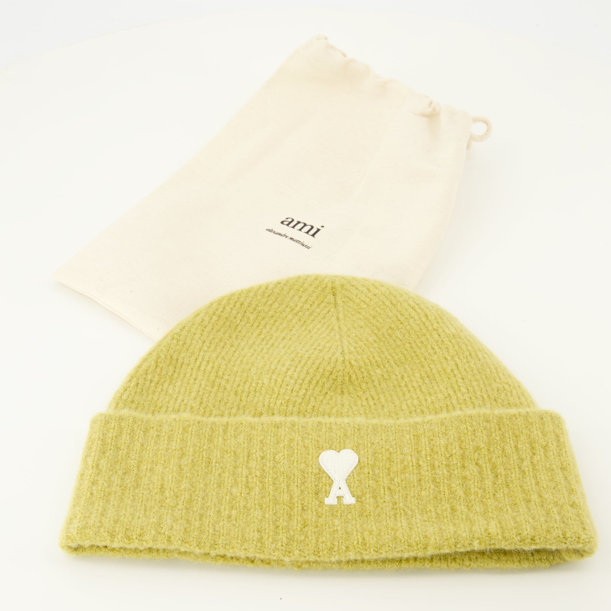 Chapeaux, casquettes et bonnets Ami de coeur Beanie Ami PARIS Jaune Unisexe
