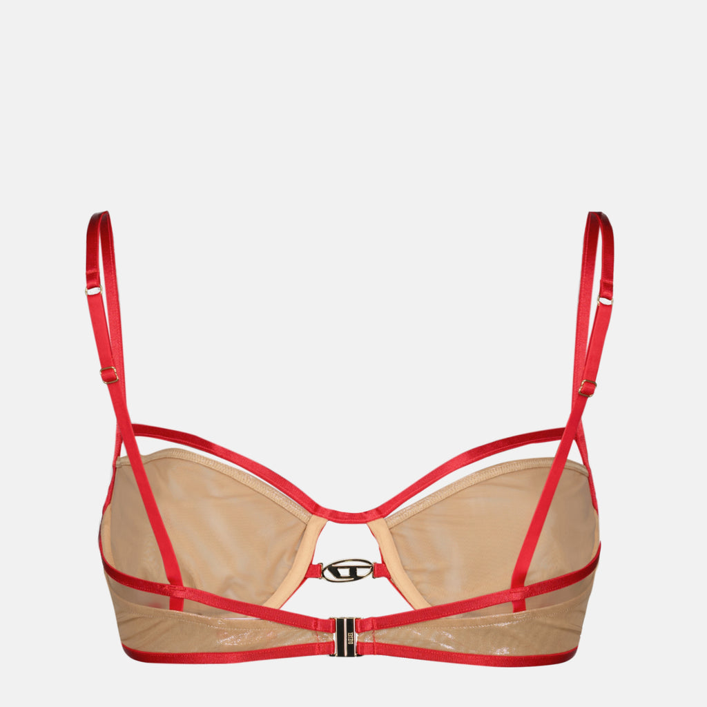 ディーゼルの女性用ゴールドとレッドのシンディ-GFTブラジャーの記事画像 - 2026年春夏シーズン - 背面ビュー