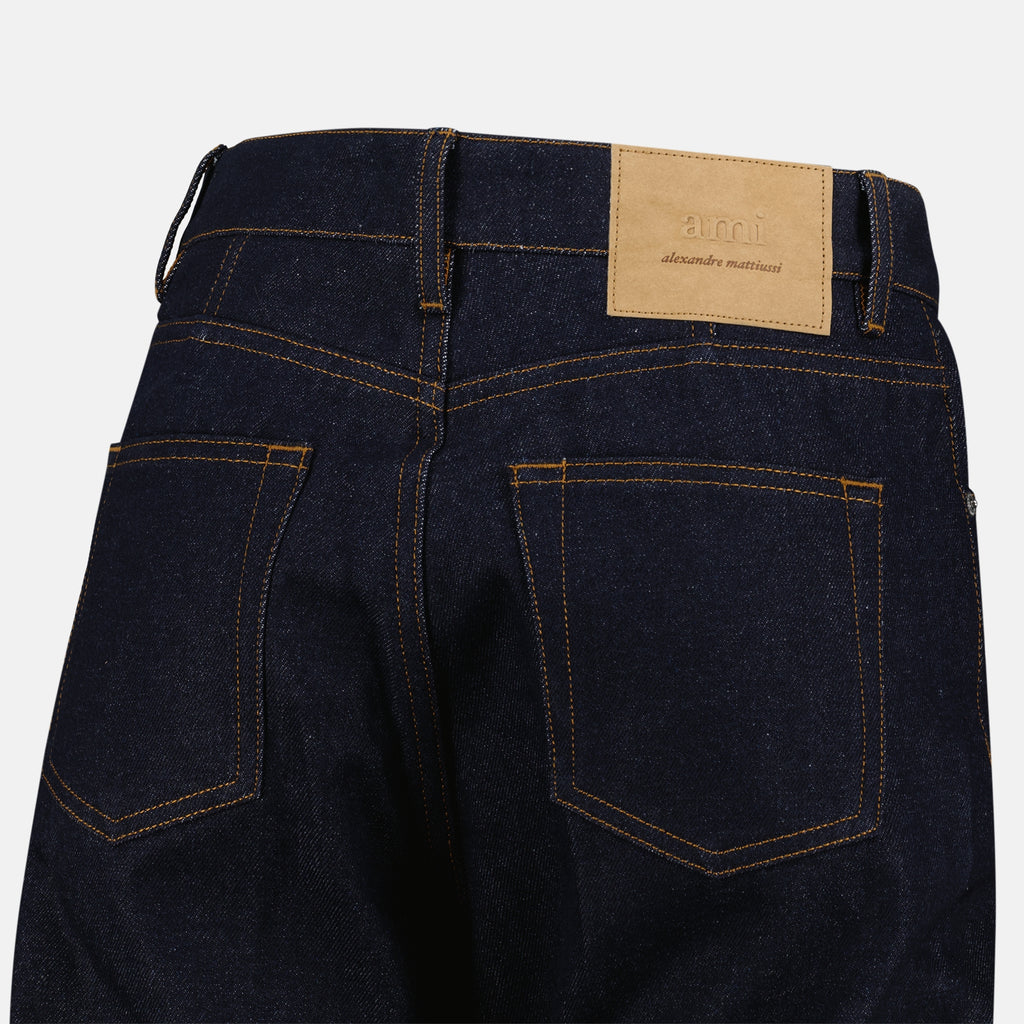 Pantalons Jean flare brut Ami PARIS Bleu Femme