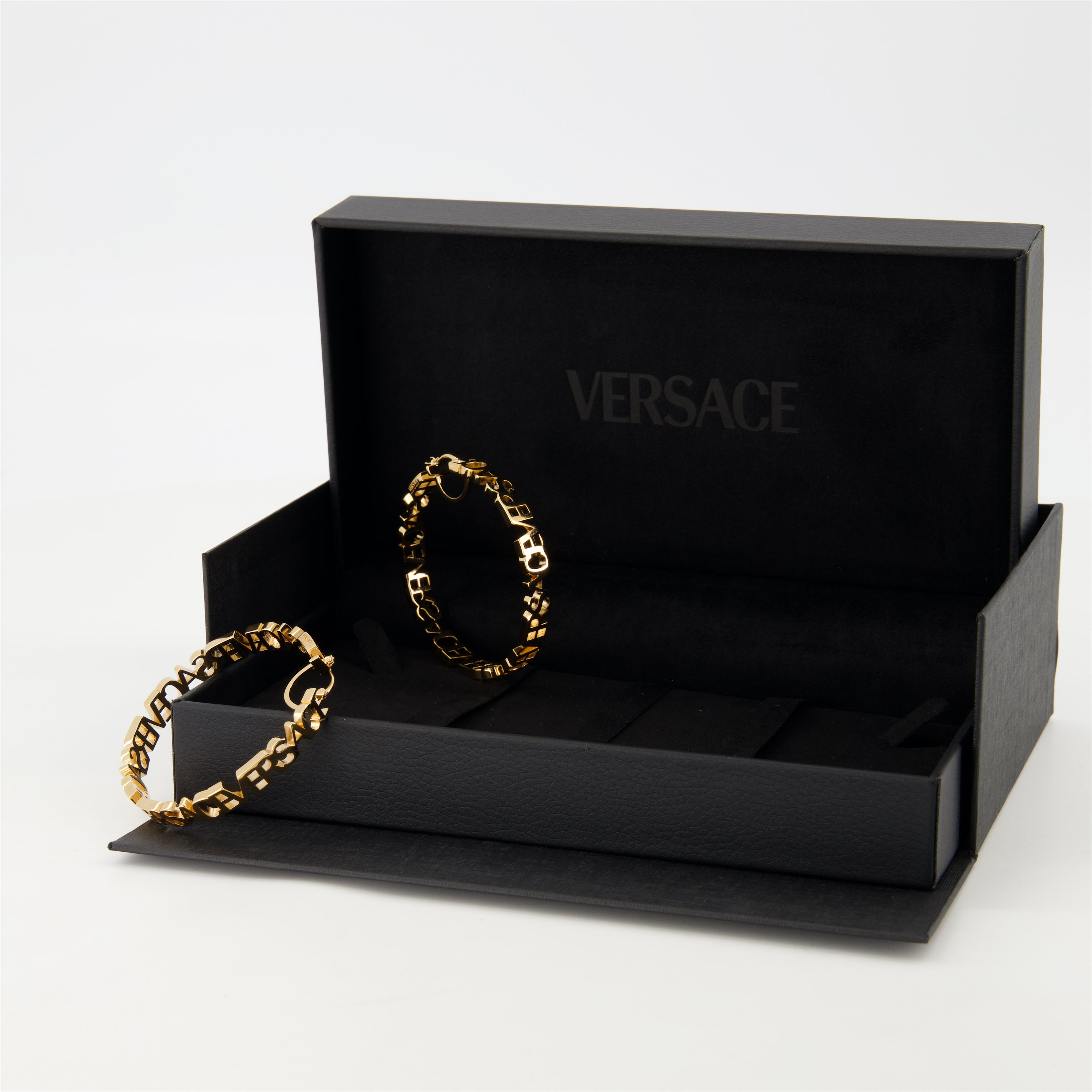 Joias Créoles à logo Versace Ouro Femme