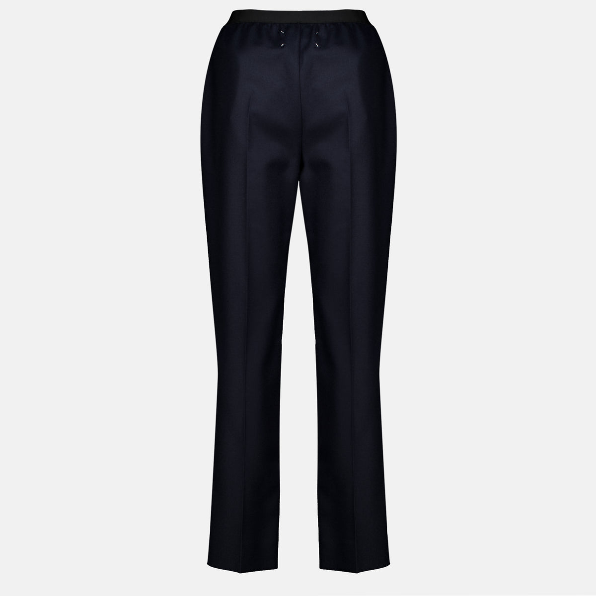 Pantalons Gerade Navy Wollhose Mm6 Bleu foncé Femme