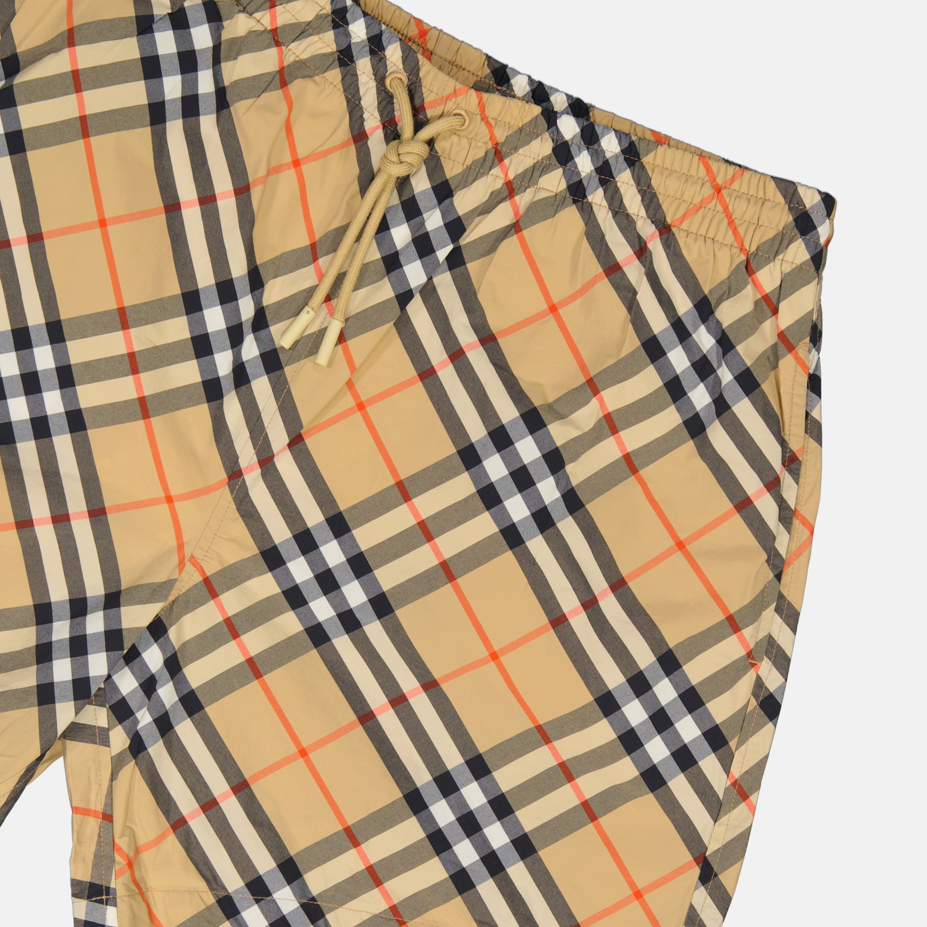 Beachwear Maillot de bain à carreaux Burberry Beige Homme
