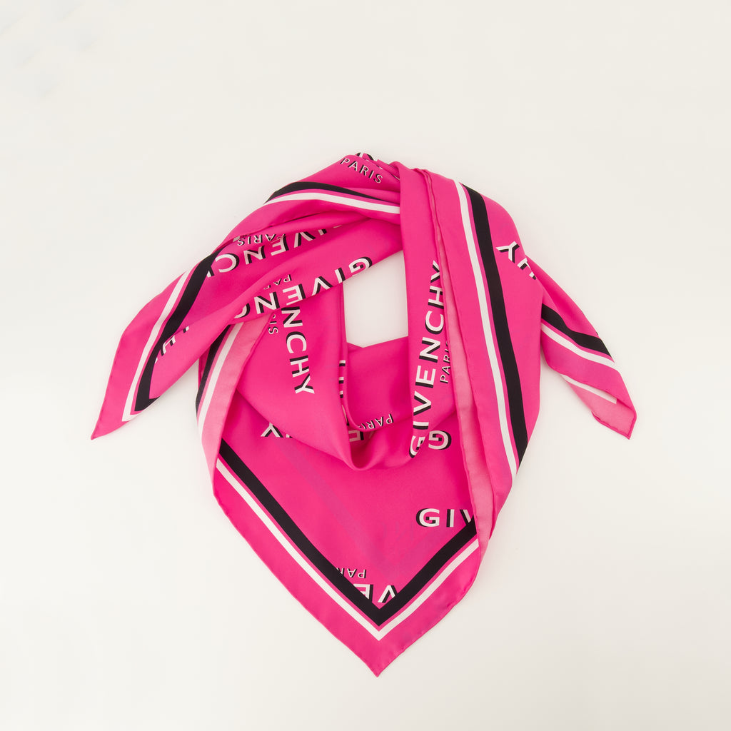 Écharpes, foulards et gants Carré en soie Shadow rose Givenchy Rose Femme