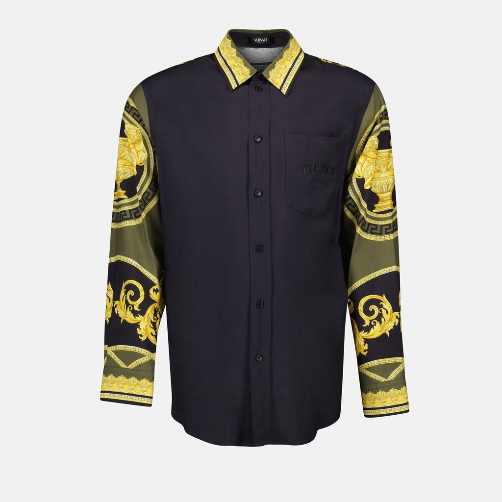Camisas Camisa Barocco Versace Preto Homme