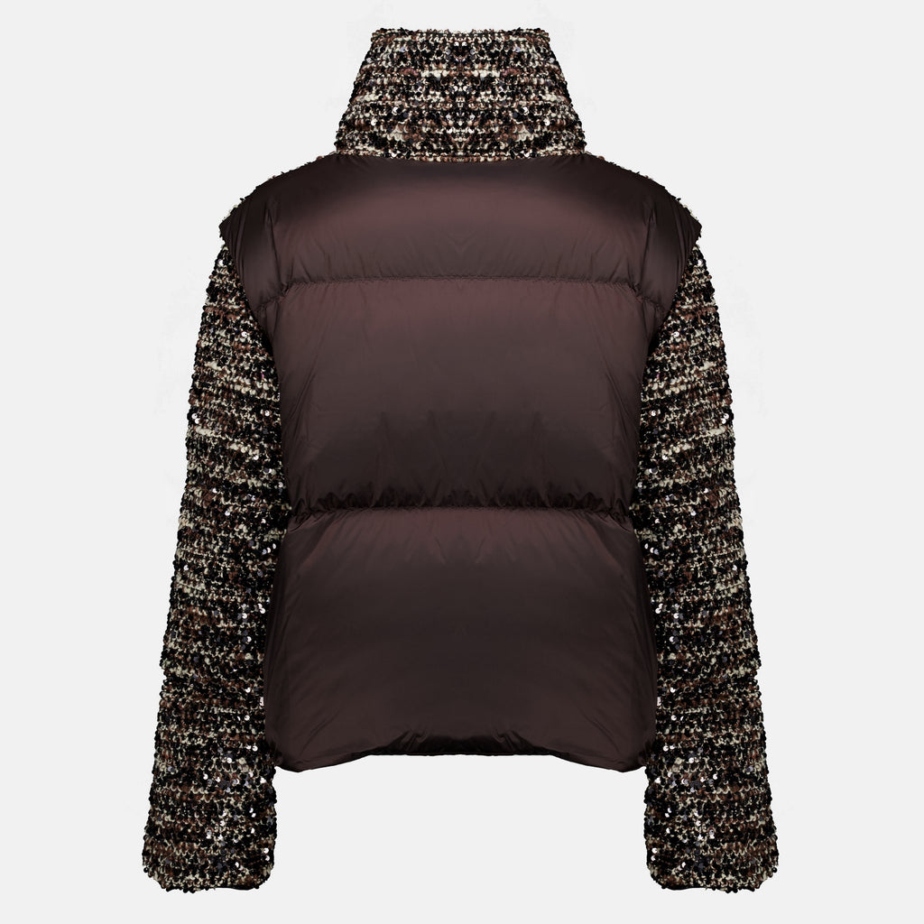 Manteaux Doudoune 2 en 1 Poetique à sequins Moncler Marron Femme