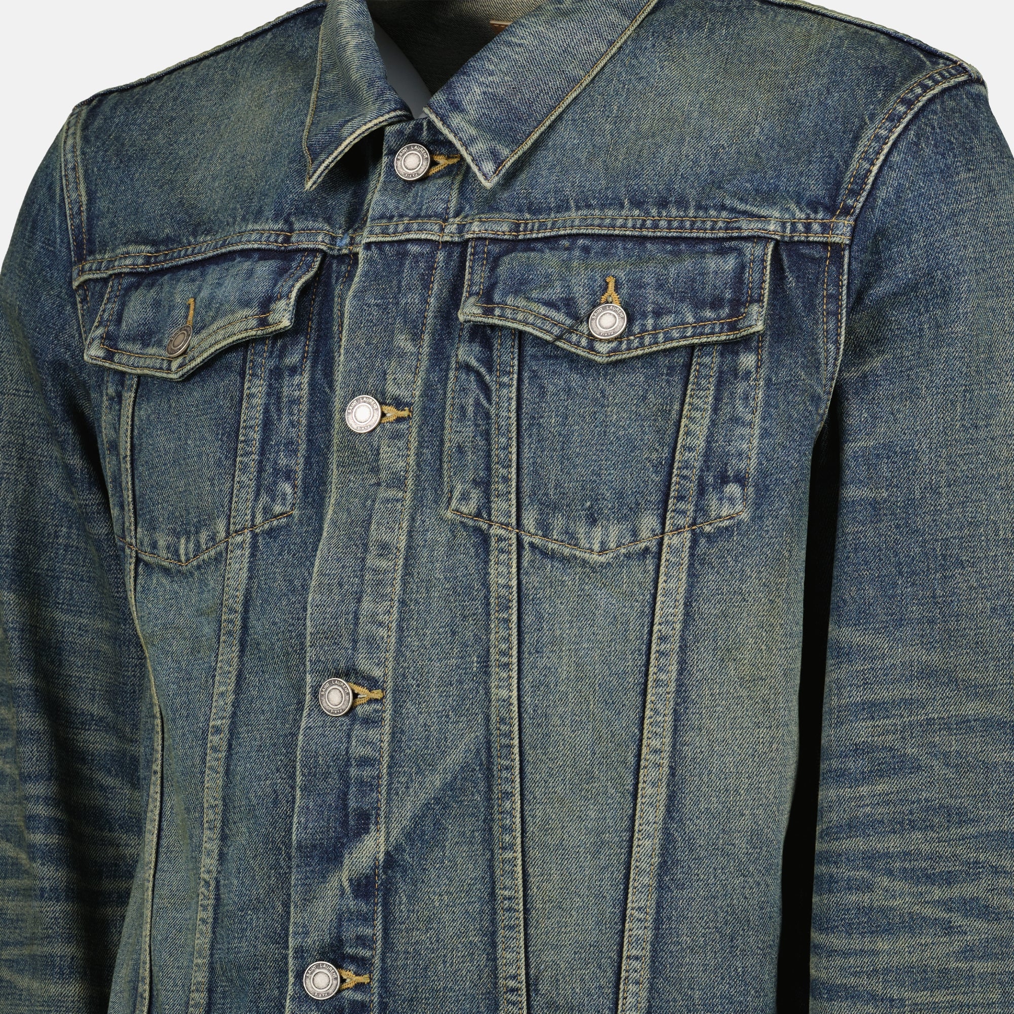 Vestes Veste en jean Saint Laurent Bleu Homme