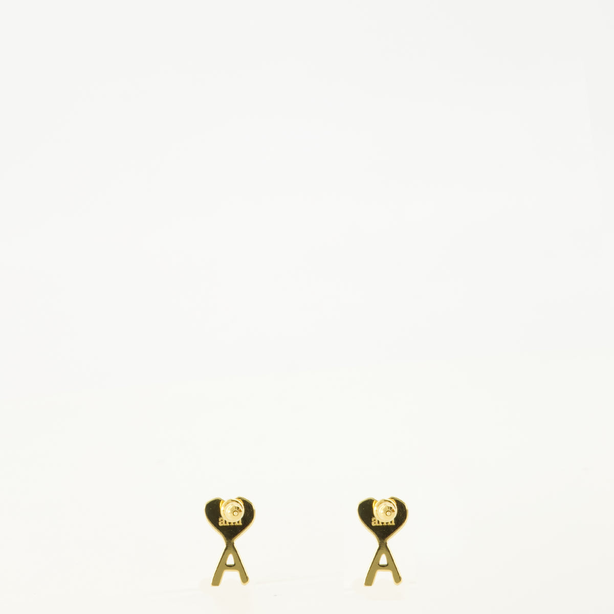 Bijoux White Heart AMI Earrings Ami PARIS Doré Femme