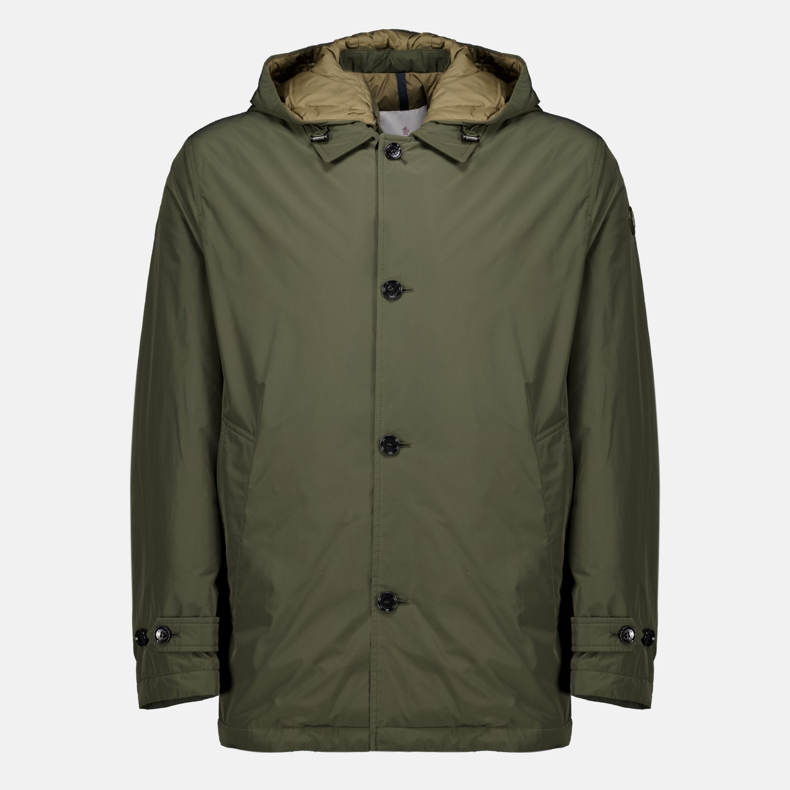 Manteaux Evrine Quilted Parka in Khaki Moncler Kaki Homme