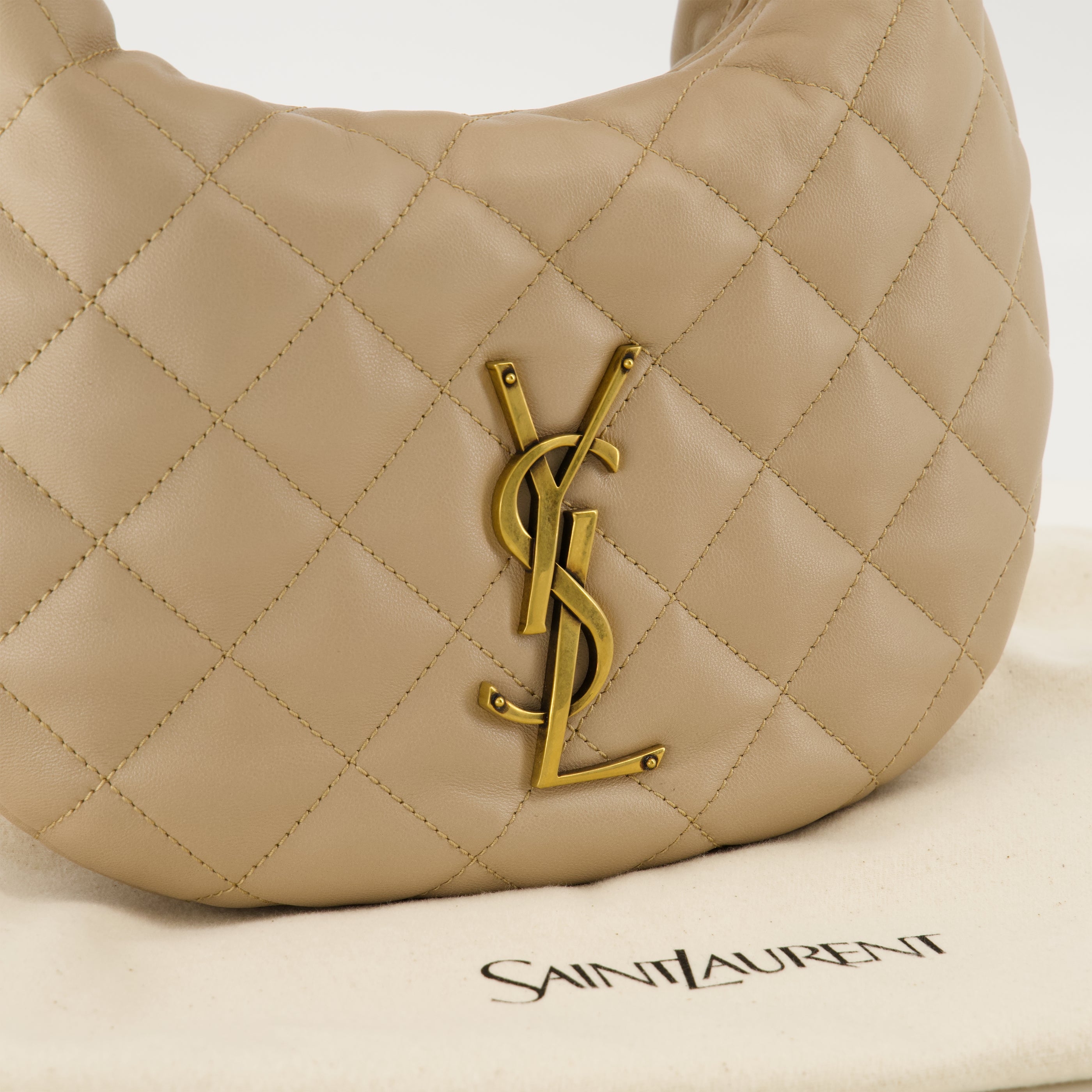 Image de l'article Sac Icarino en cuir nappa beige de la marque Saint Laurent pour Femme - Saison Printemps-Été 2026 - Vue détaillée_2