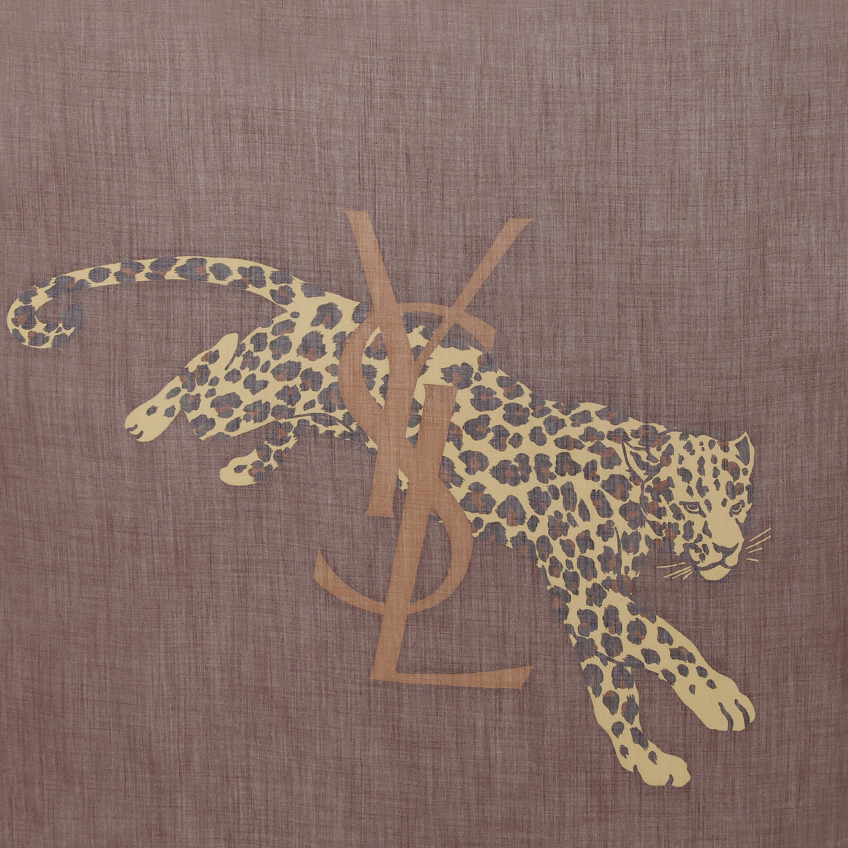 Imagen del artículo Carré Cassandre de lana marrón de la marca Saint Laurent para Mujer - Temporada Primavera-Verano 2026 - Vista Detallada_3