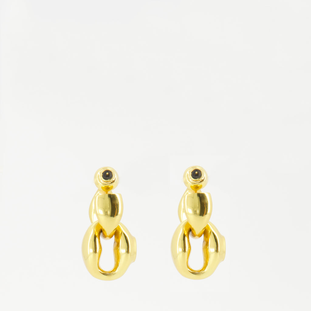 Image de l'article Boucles d'oreilles chevalière double de la marque Patou pour Femme - Saison Automne-Hiver 2025 - Vue de Dos