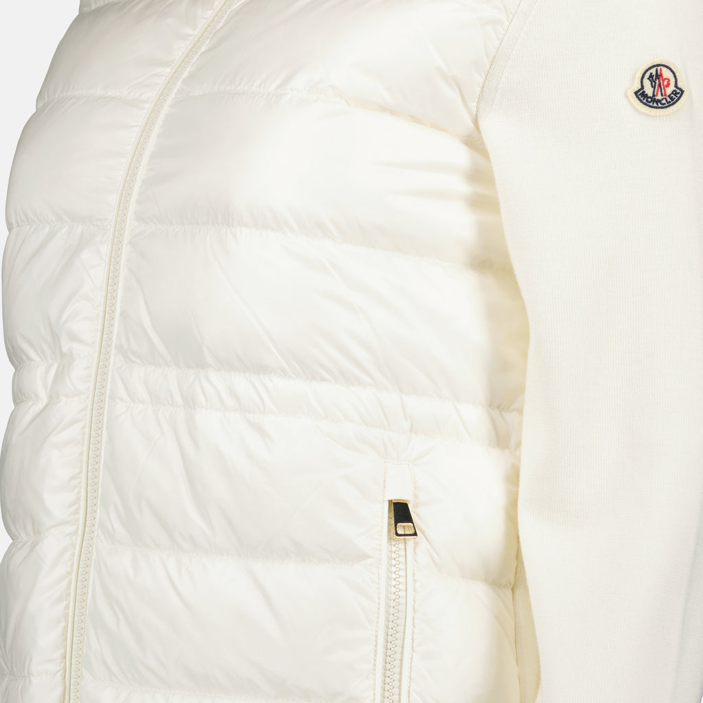 Vestes Veste bi-matière Moncler Blanc Femme