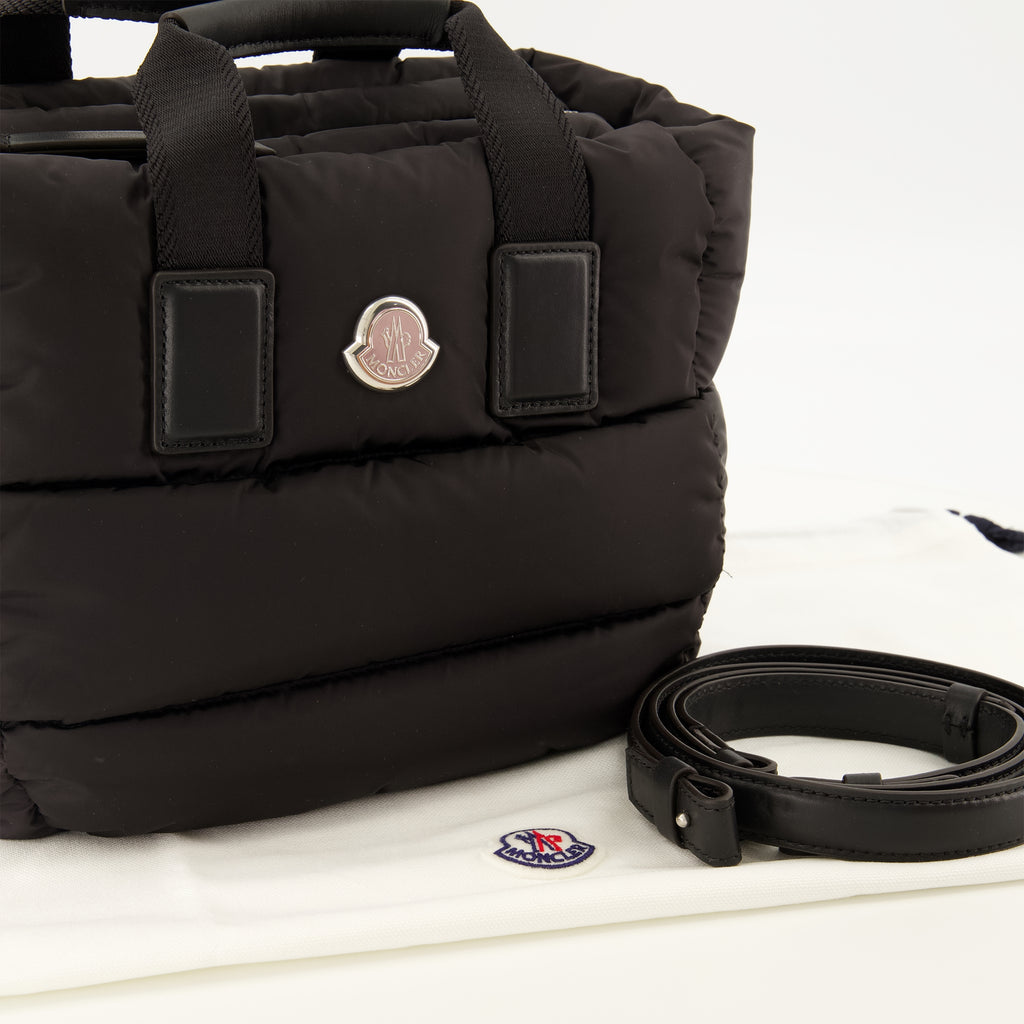 Sacs à main et épaule Borsa Mini Tote Caradoc in Nylon Nero Moncler Noir Femme