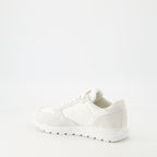 Sneaker Nylon- und Leder-Sneaker Prada Weiß Femme