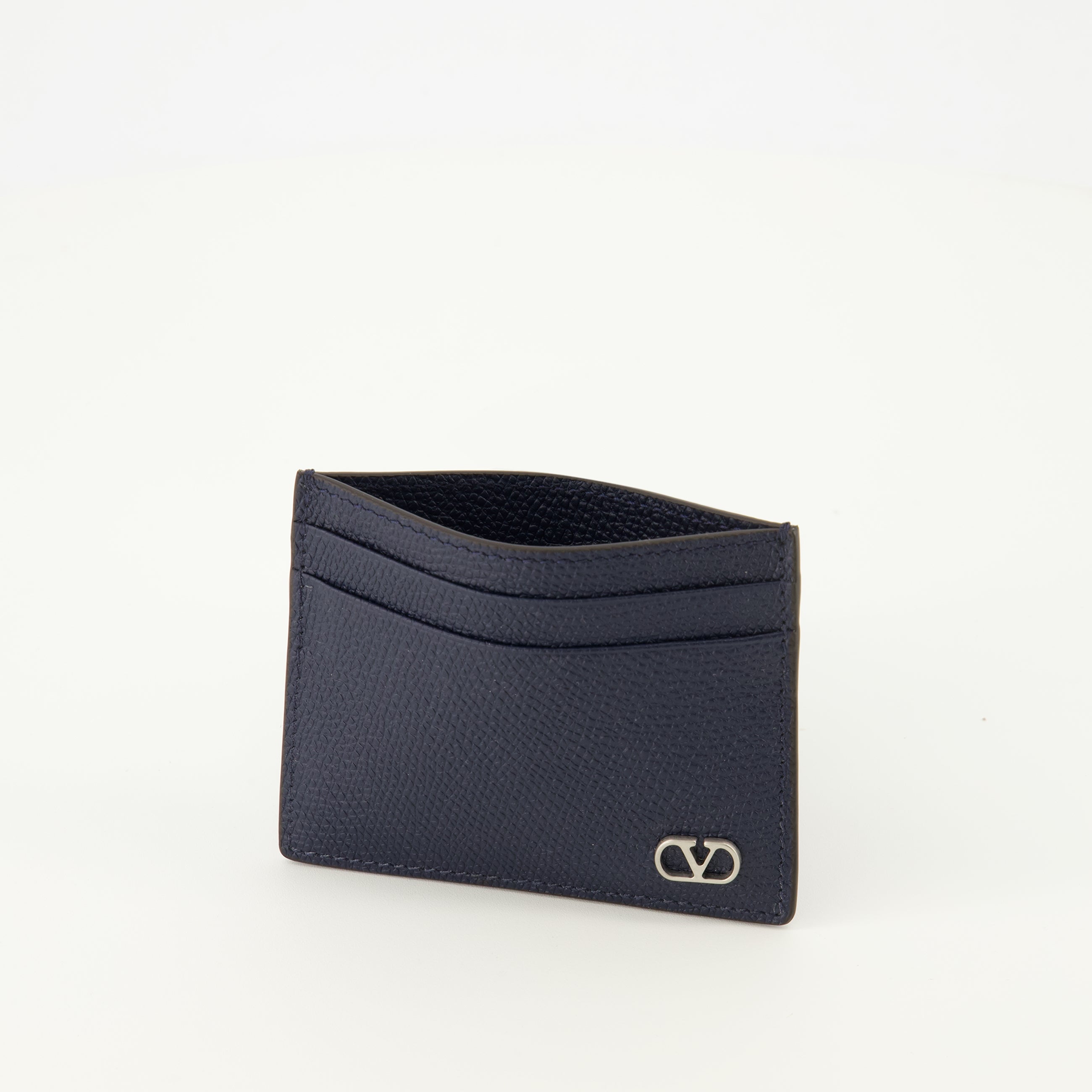 Image de l'article Porte-cartes Vlogo bleu marine de la marque Valentino Garavani pour Homme - Saison Printemps-Été 2026 - Vue détaillée_2