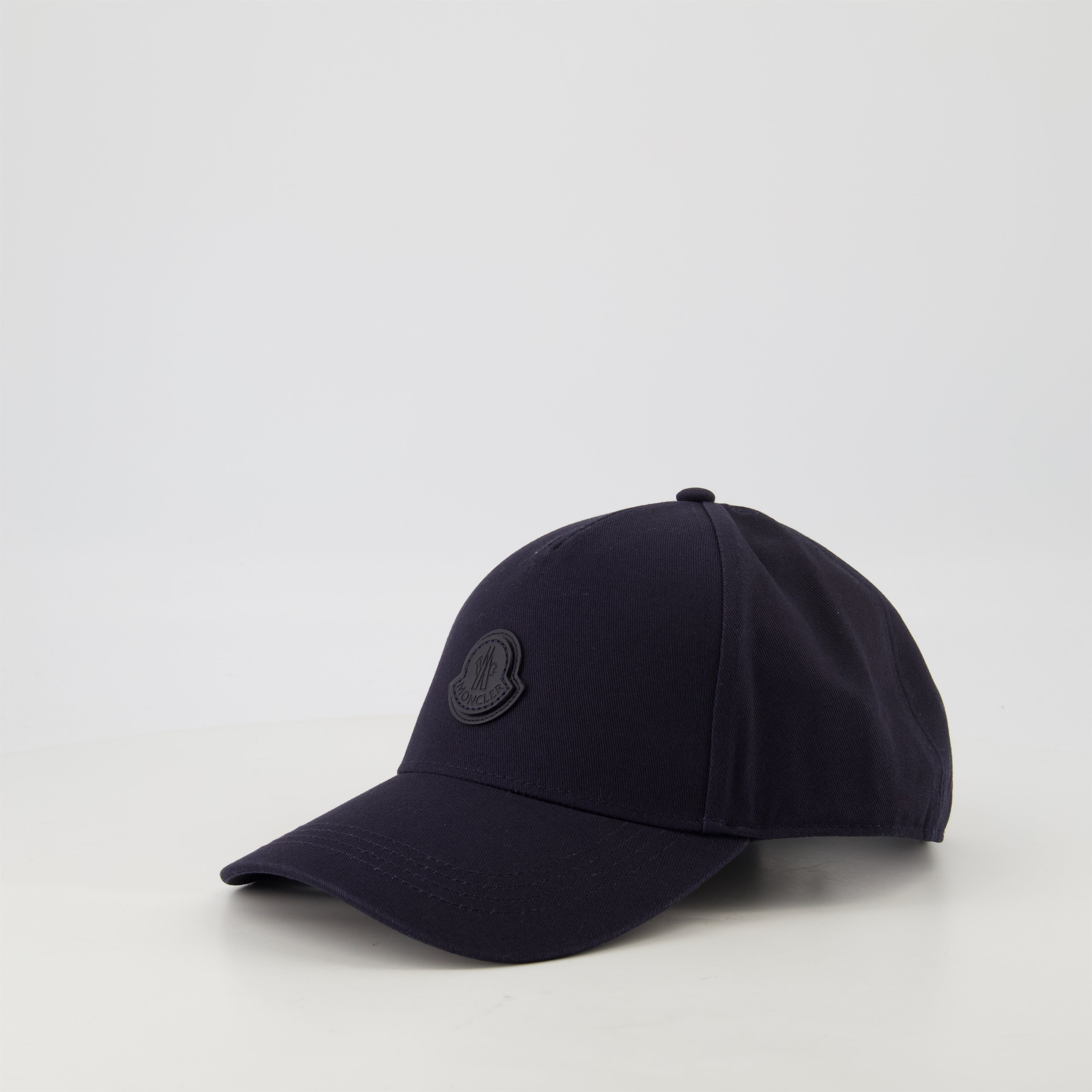 Hats, caps and beanies Leather Logo Cap Moncler Dark blue Homme