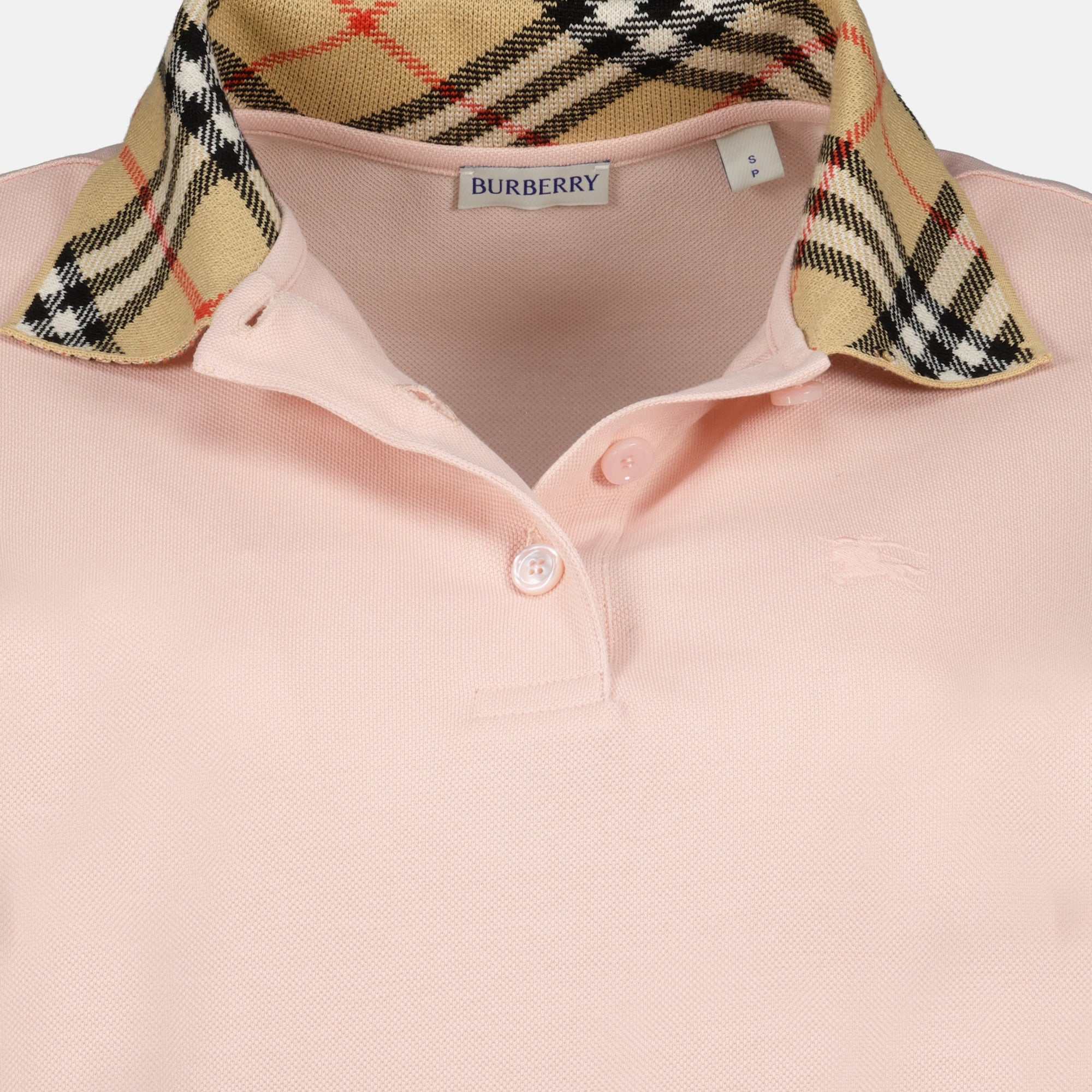 Image de l'article Robe polo à col Check rose de la marque Burberry pour Femme - Saison Printemps-Été 2026 - Vue détaillée_2