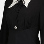 Robes Mini robe noire en soie Versace Noir Femme