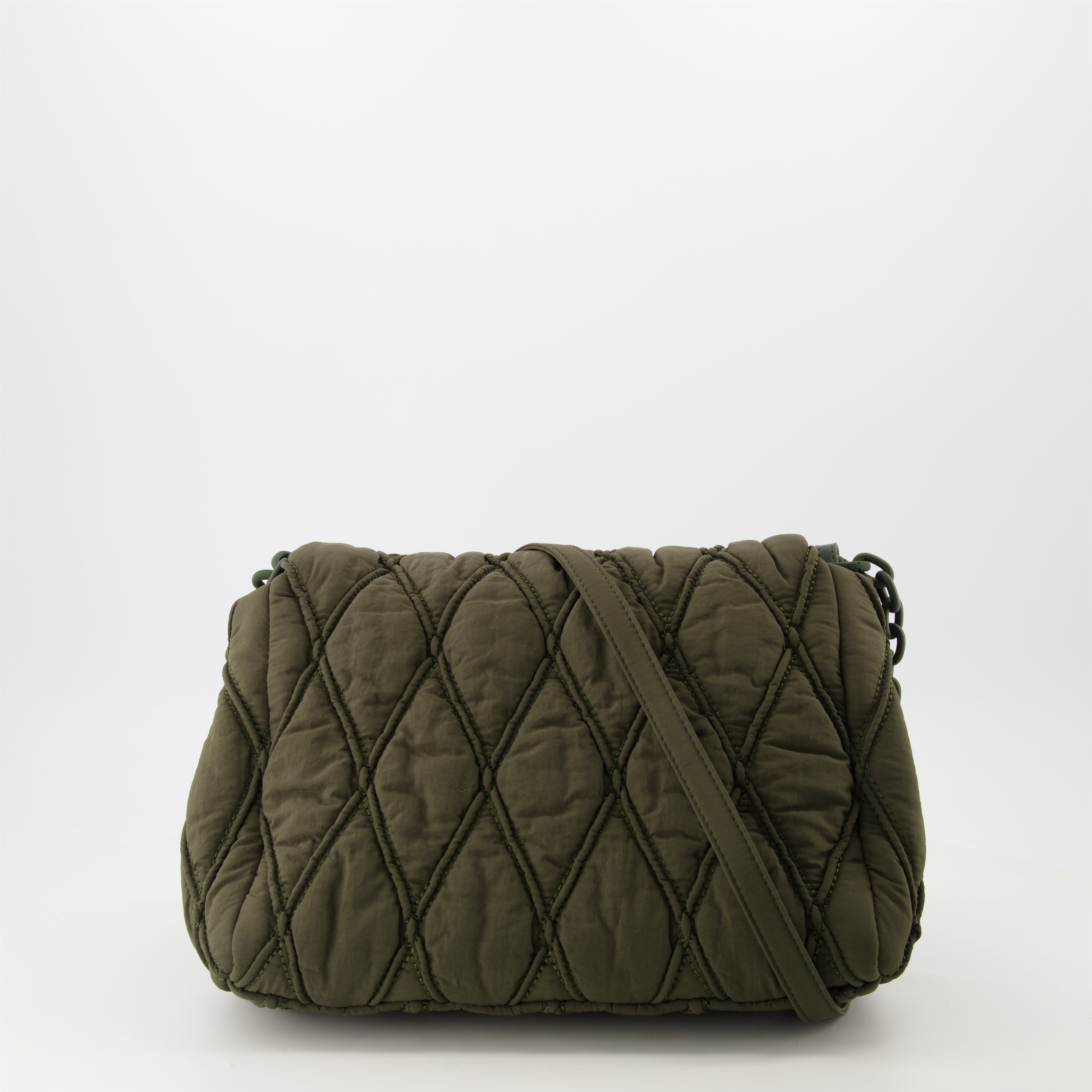 Sacs à main et épaule Sac Charm-D en nylon matelassé Diesel Kaki Femme