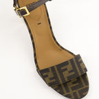 Chaussures ouvertes Sandales à talons Delfina Fendi Marron Femme