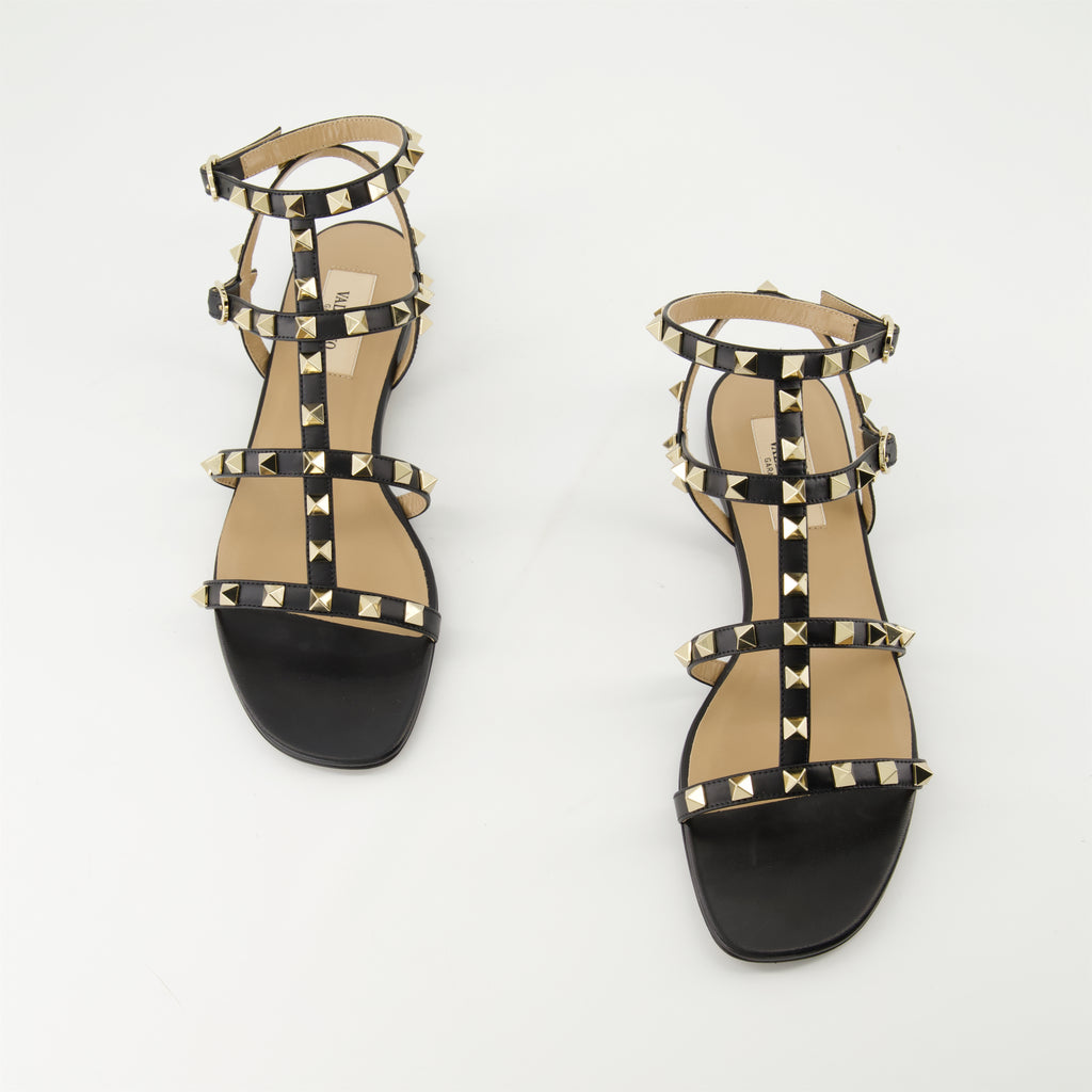 Chaussures ouvertes Sandales Rockstud Valentino Garavani Noir Femme