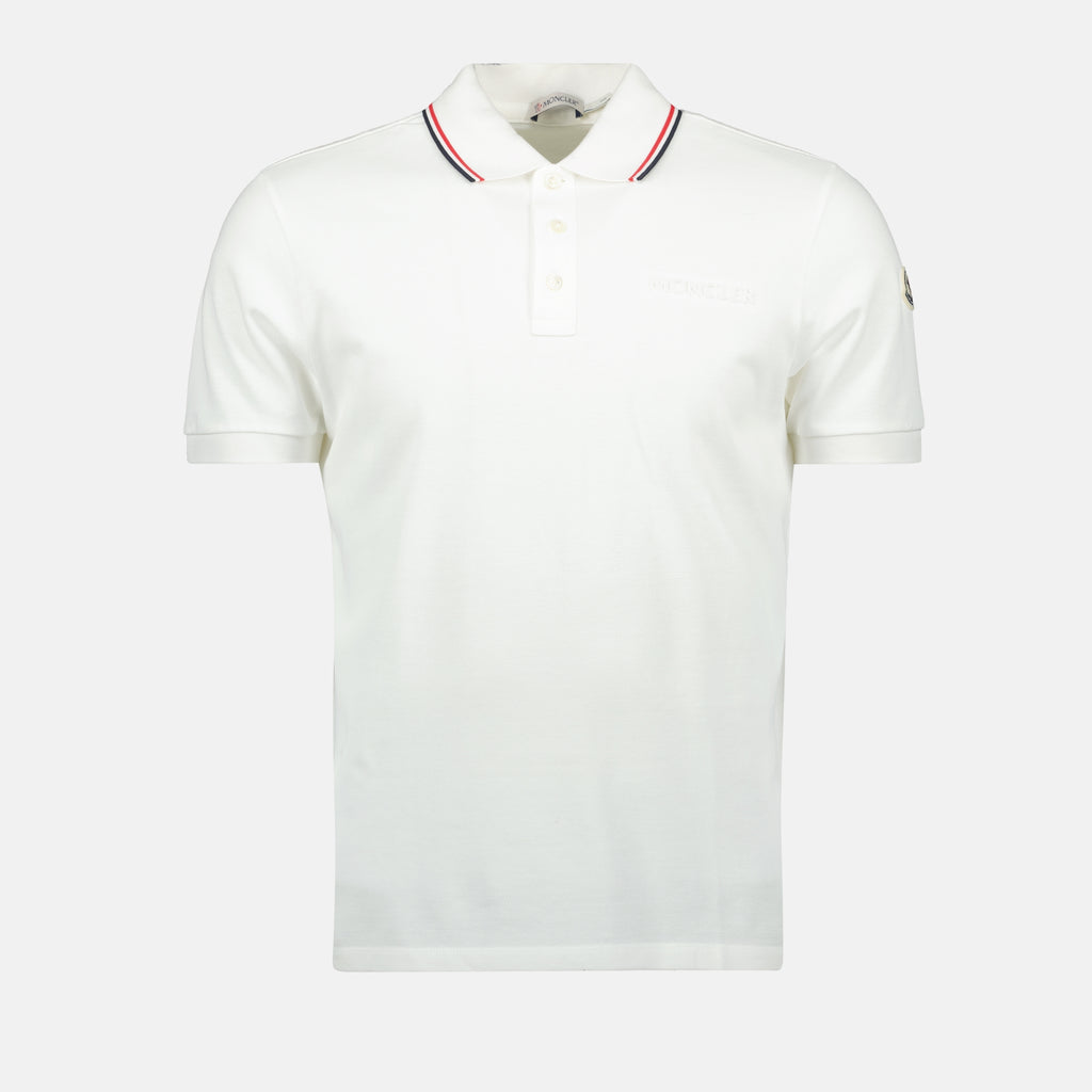 폴로 셔츠 Polo à logo Moncler 하얀색 Homme