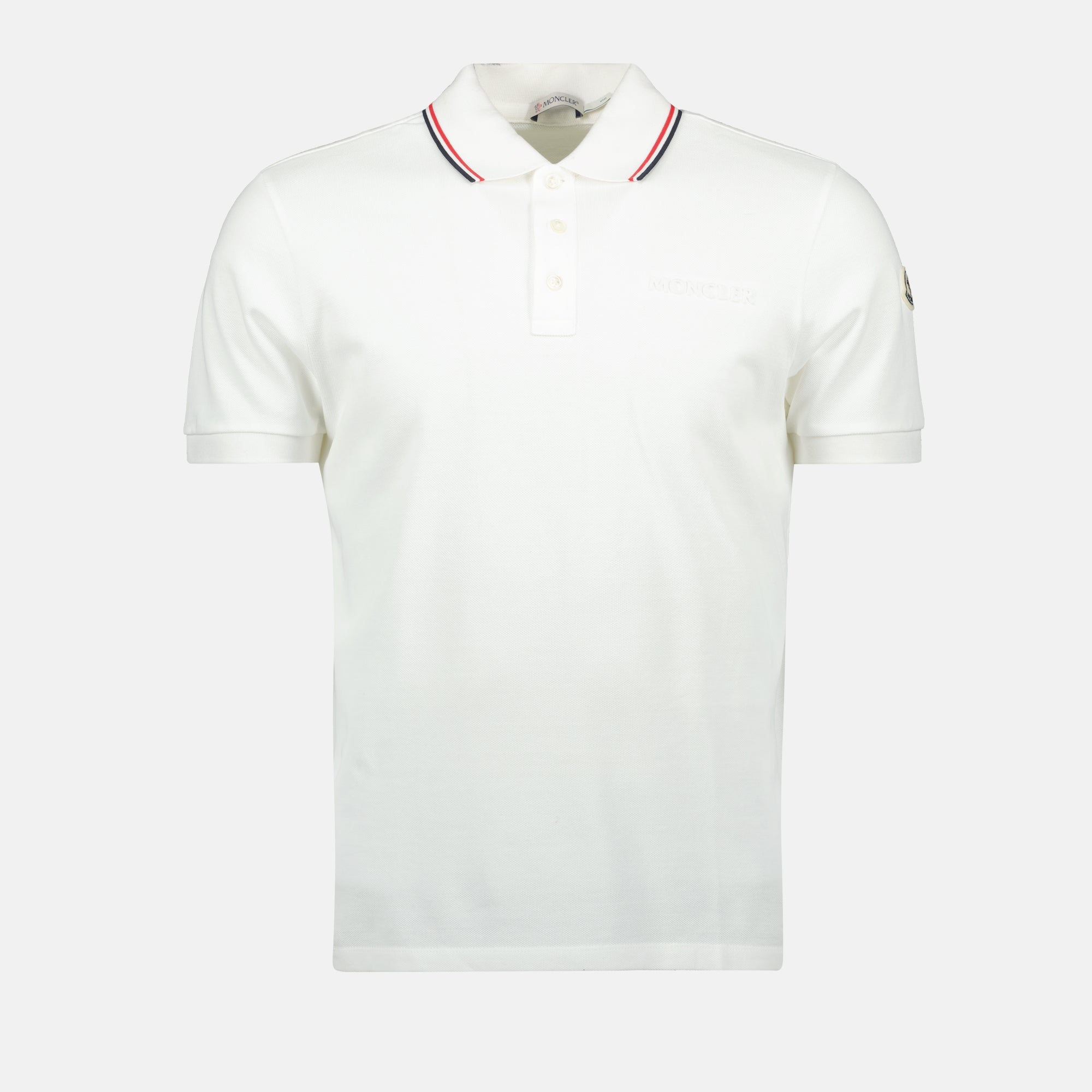 Polos Polo à logo Moncler Blanco Homme