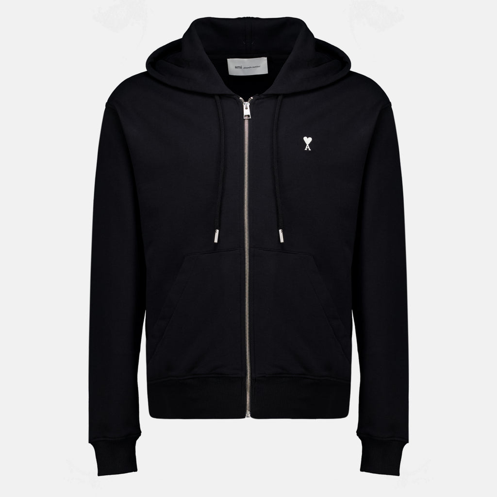 Sweatshirts Sweat zippé AMI de coeur noir Ami PARIS Noir Homme