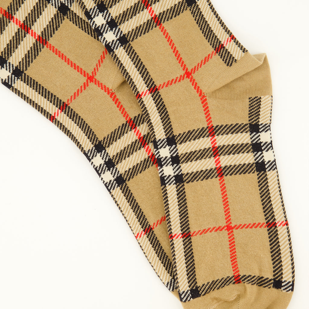Sous-vêtements et homewear Check Pattern Socks Burberry Beige Unisexe