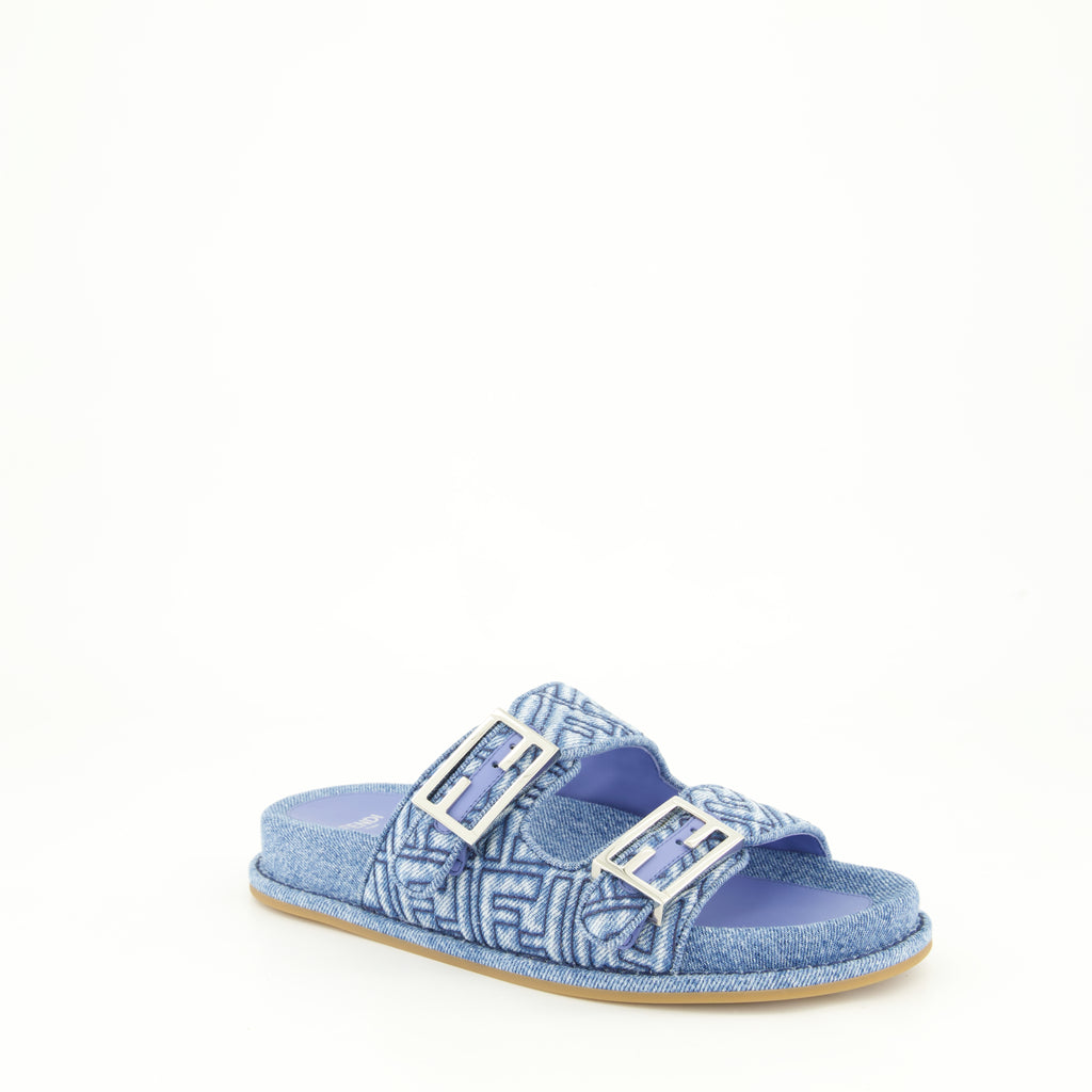 Sapatos abertos Sandales Fendi Feel Fendi Azul Femme