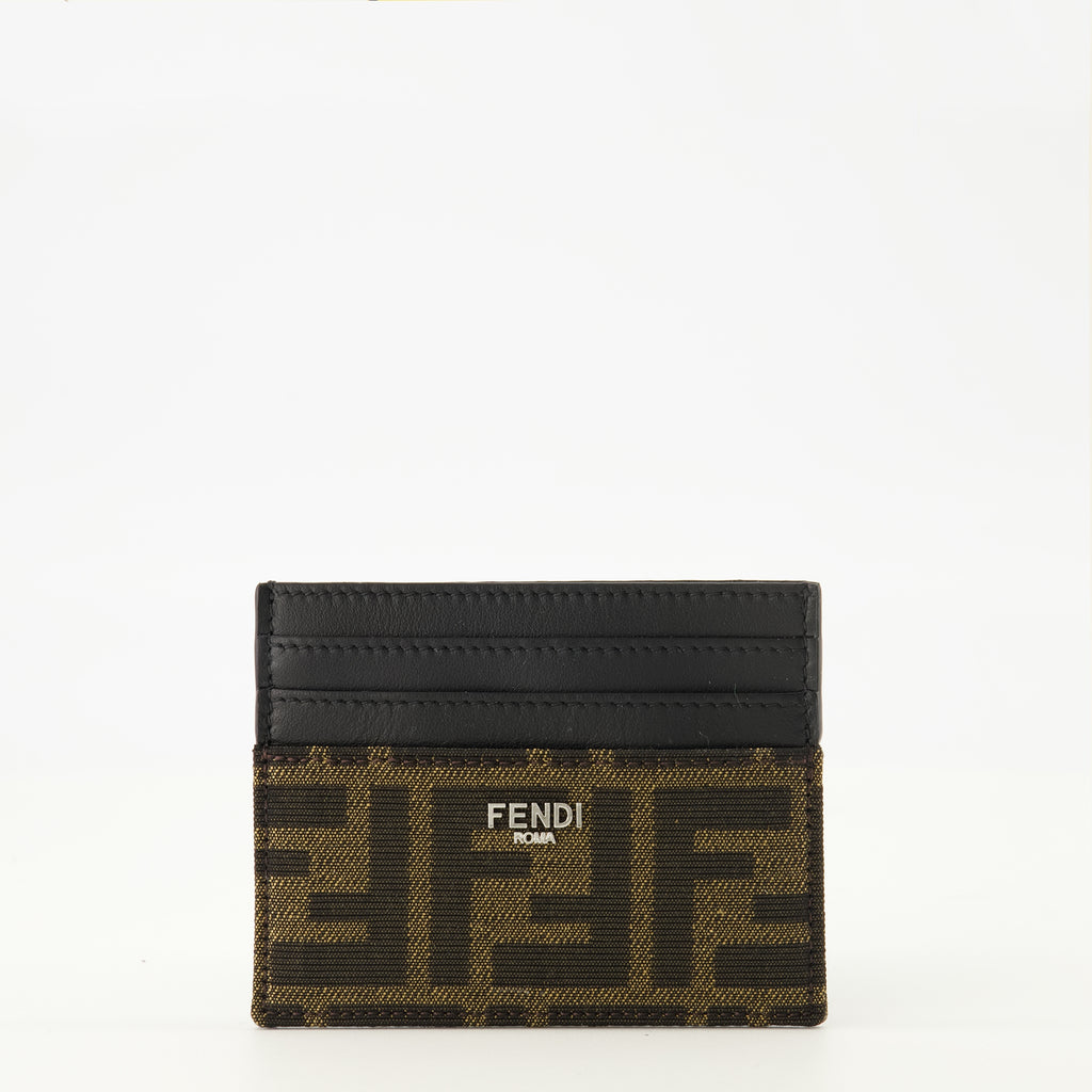 Image de l'article Porte-cartes FF marron de la marque Fendi pour Homme - Saison Printemps-Été 2026 - Vue de Face