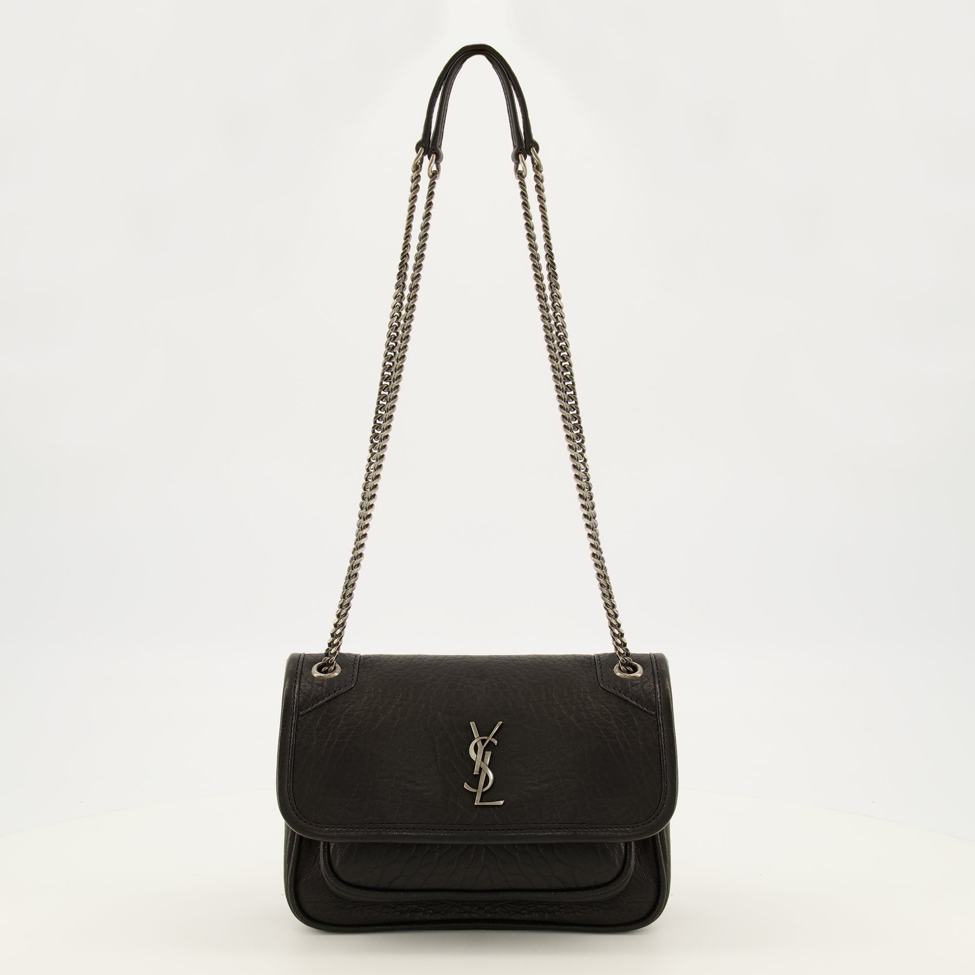 Sacs à main et épaule Sac Niki mini en cuir noir Saint Laurent Noir Femme