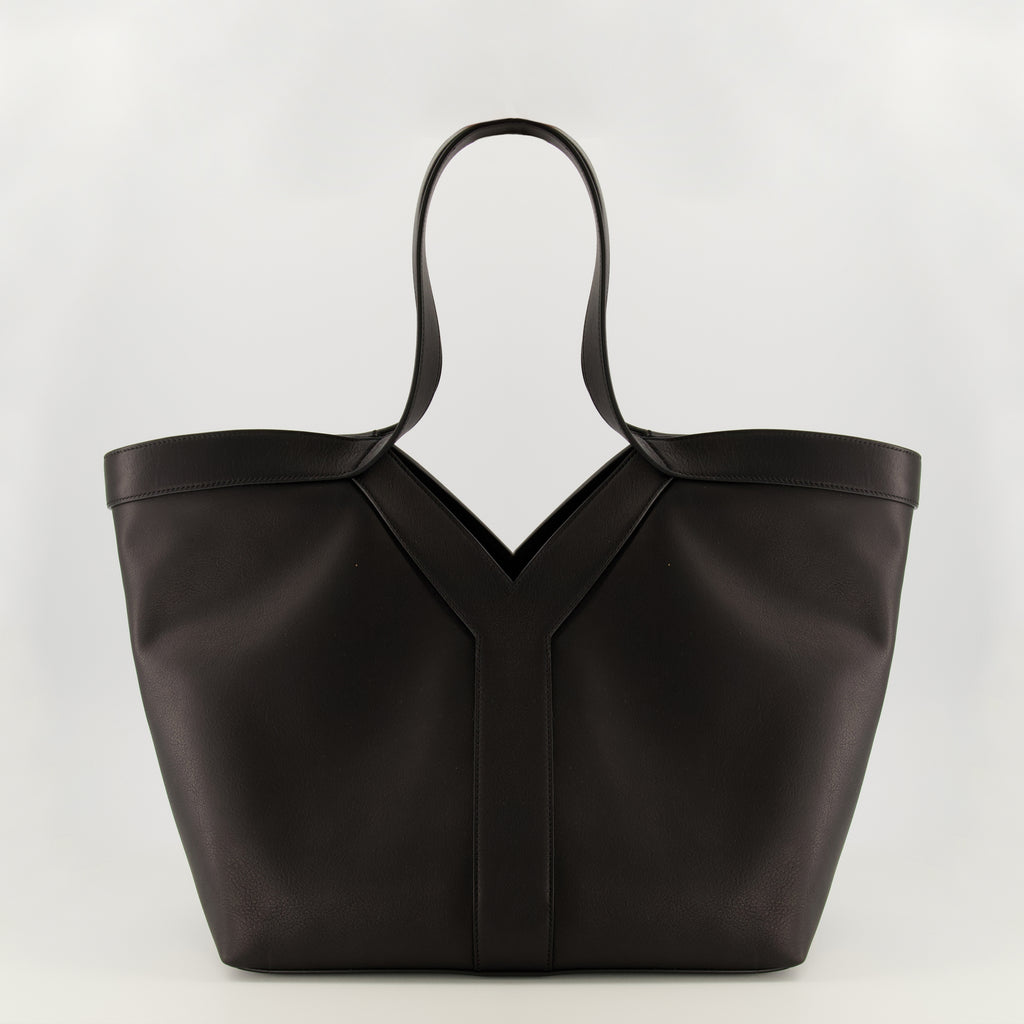 Image de l'article Sac cabas Y en cuir noir de la marque Saint Laurent pour Femme - Saison Printemps-Été 2026 - Vue de Dos