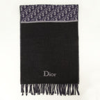 Écharpes, foulards et gants Écharpe double face Dior Oblique Dior Bleu foncé Homme