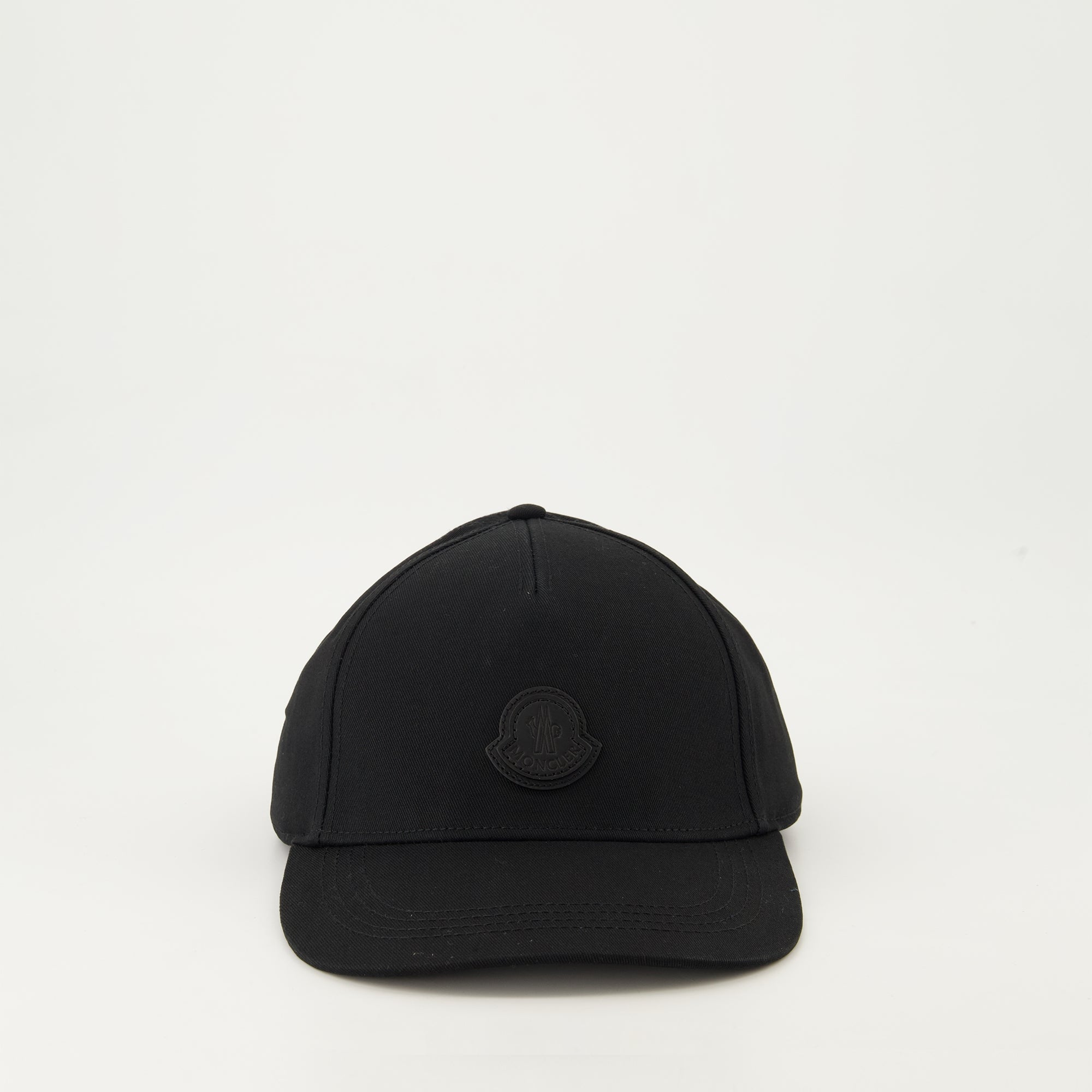 Chapeaux, casquettes et bonnets Casquette à logo en cuir Moncler Noir Homme