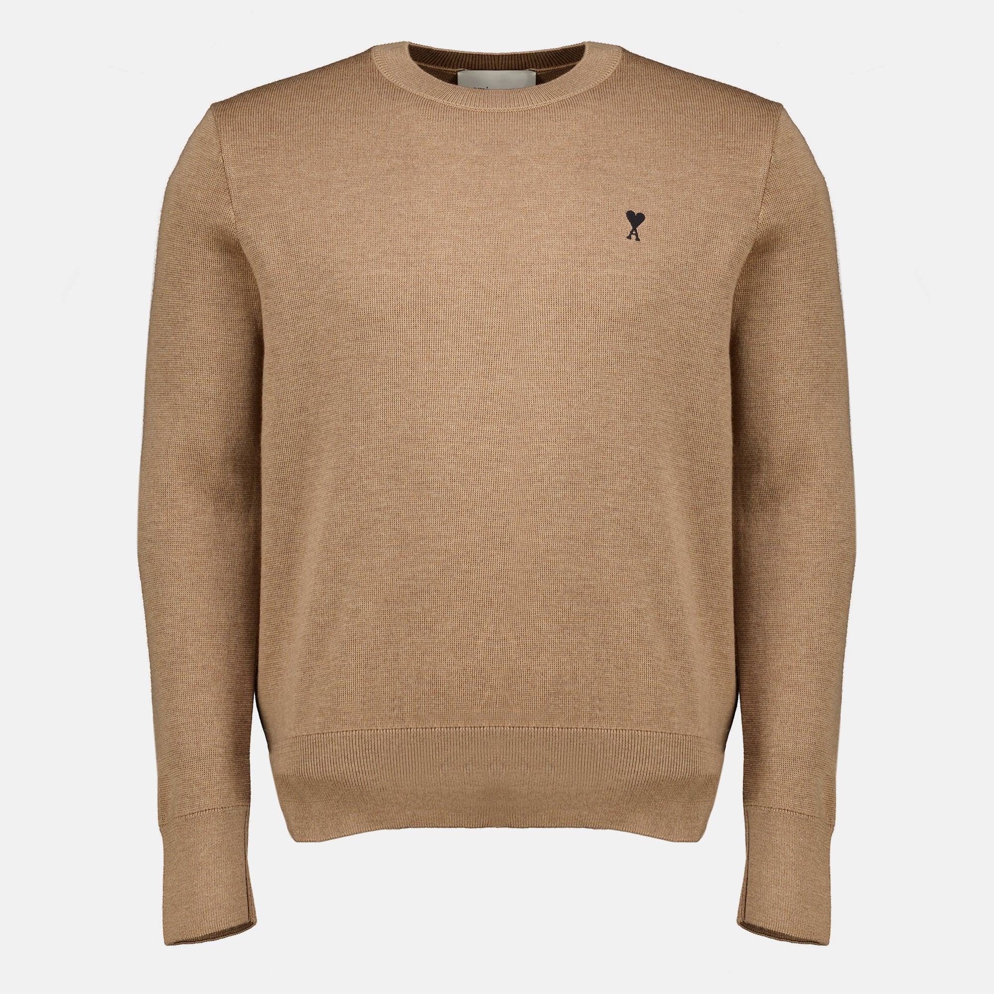 Maille Suéter AMI Corazón Marrón en Lana Ami PARIS Marron Homme