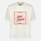 Image de l'article T-shirt imprimé blanc et rouge de la marque Ami PARIS pour Unisex - Saison Printemps-Été 2026 - Vue de Face