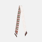 Lenços e luvas Banda de Cabeça em Seda Fendi Marrom Femme