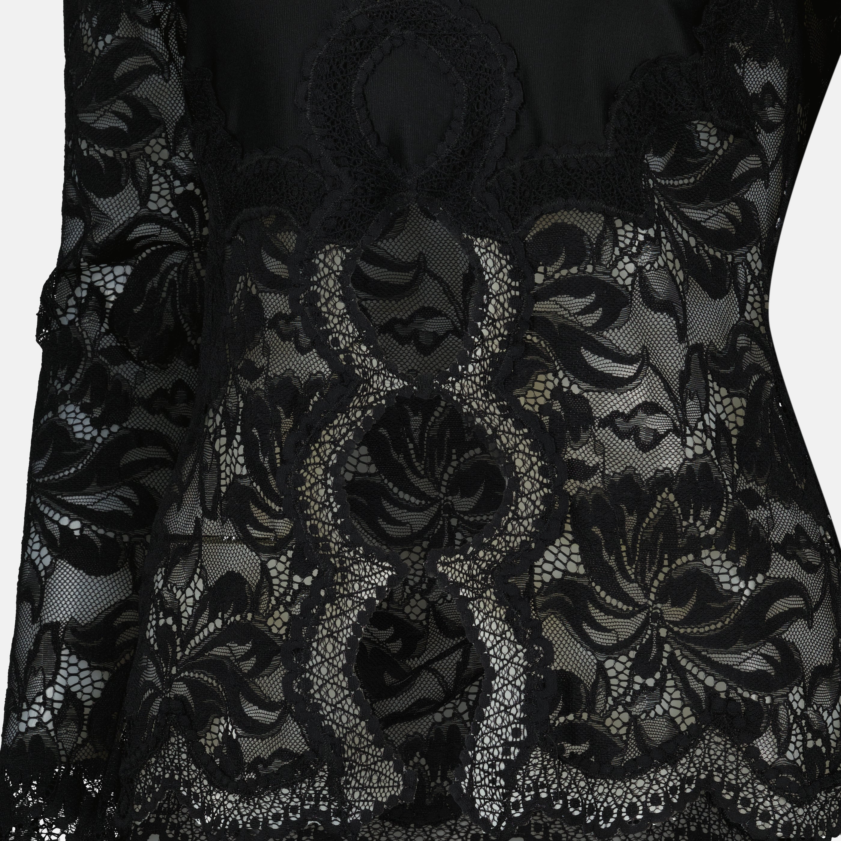 Imagen de la blusa de encaje y jersey negro de la marca Rabanne para Mujer - Temporada Primavera-Verano 2026 - Vista Detallada_1