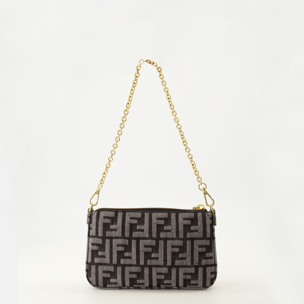 Imagen de la bolsa Baguette de denim FF de Fendi para Mujer - Otoño-Invierno 2025 - Vista Trasera