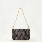 Imagem da bolsa Baguette em denim FF da marca Fendi para Mulher - Outono-Inverno 2025 - Vista Traseira