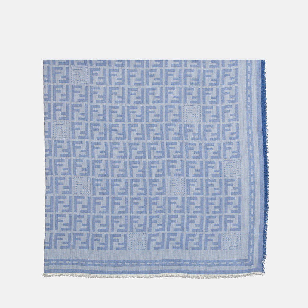 Lenços e luvas Xale FF Fendi Azul Femme