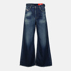 Imagen del pantalón D-Sire 1996 L30 azul de la marca Diesel para Mujer - Temporada Otoño-Invierno 2025 - Vista Frontal