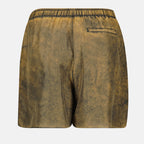 Shorts Calções de Seda Mm6 Marrom Femme