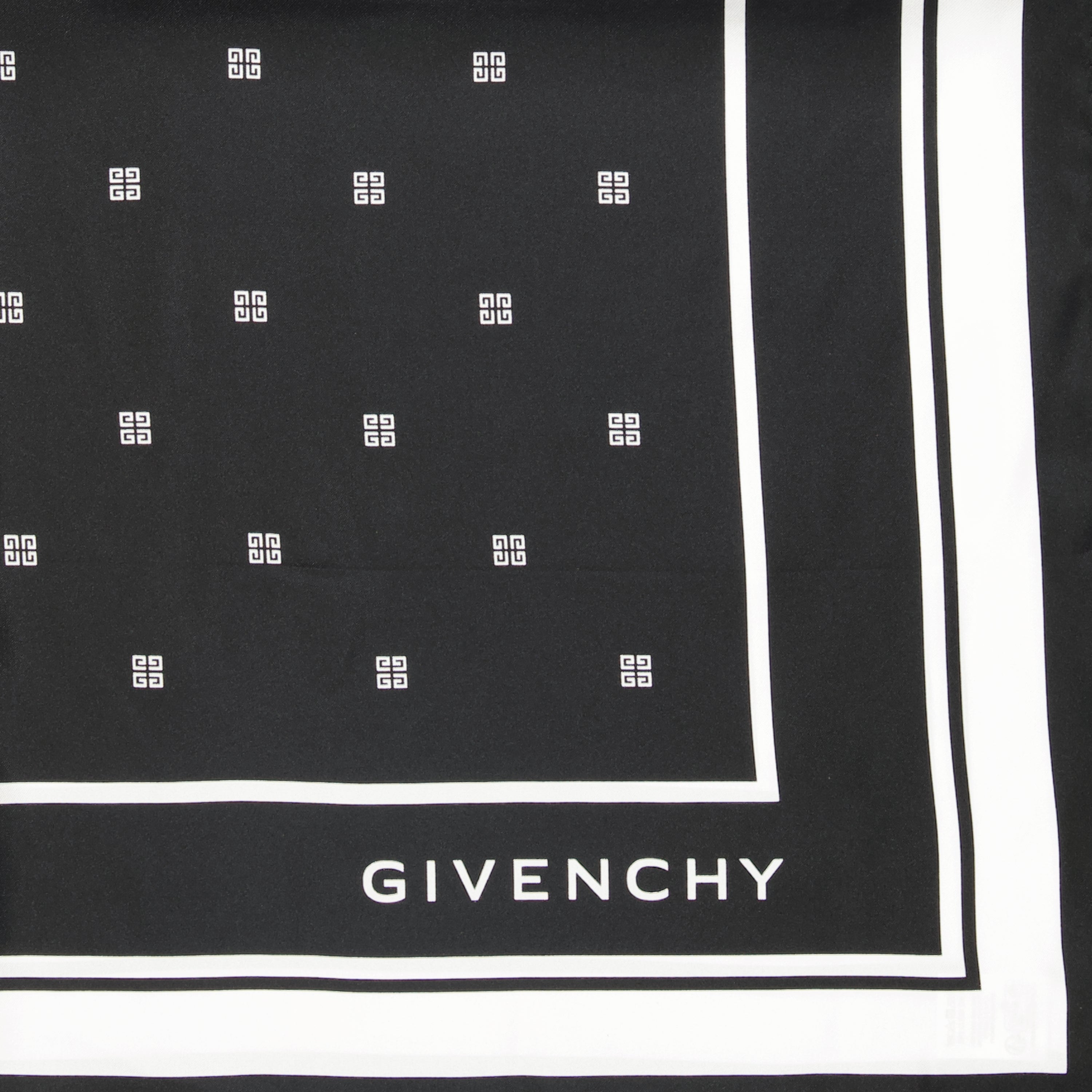 Écharpes, foulards et gants Carré de soie 4G Givenchy Noir Femme