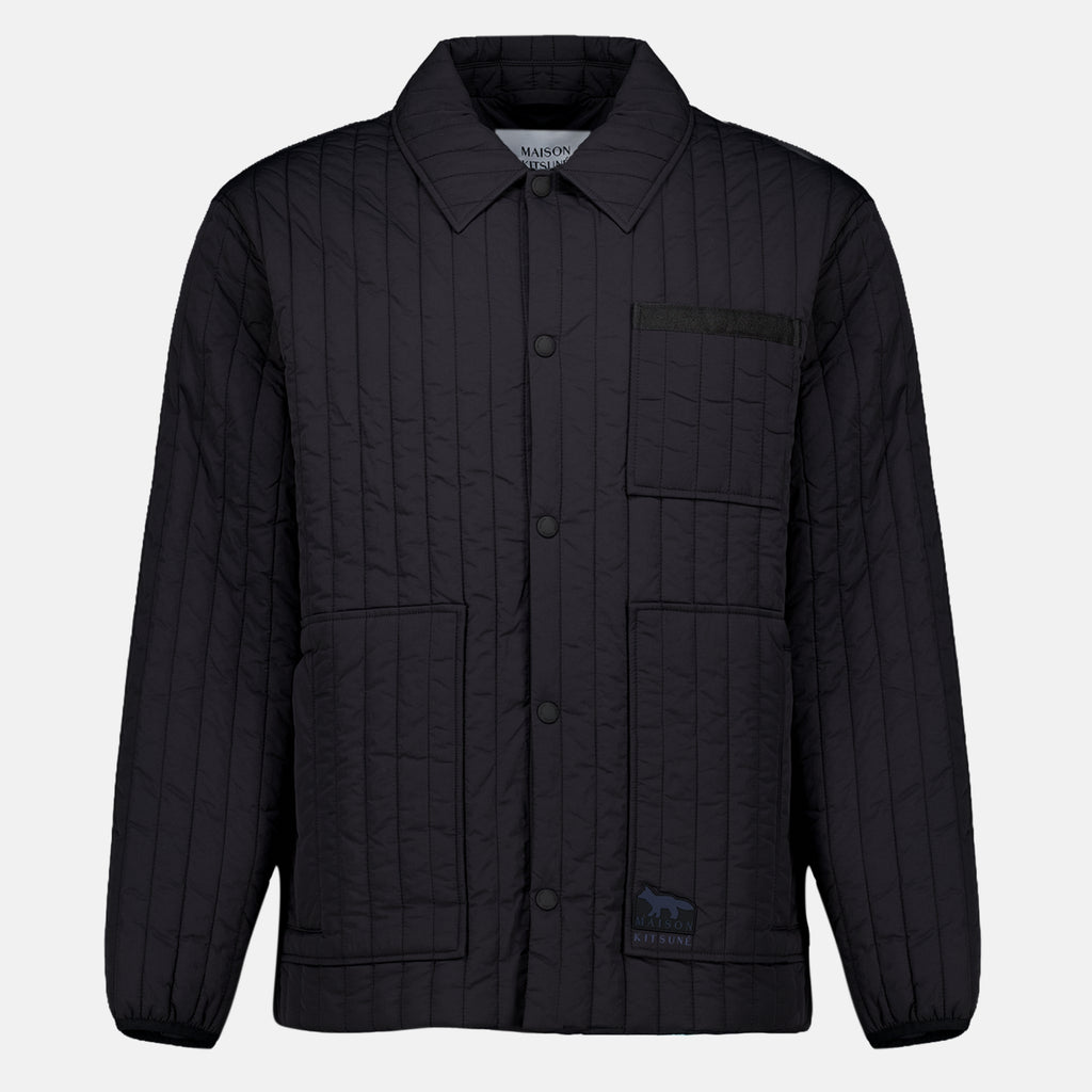 Vestes Veste matelassée en nylon Maison Kitsune Noir Homme
