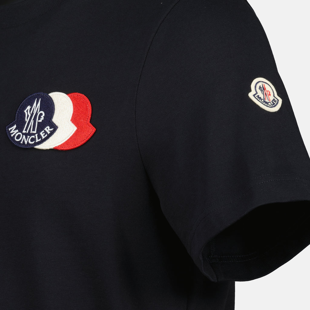 Bild des Artikels T-Shirt mit dreifarbigem Logo der Marke Moncler für Herren - Herbst-Winter-Saison 2025 - Detaillierte Ansicht_3