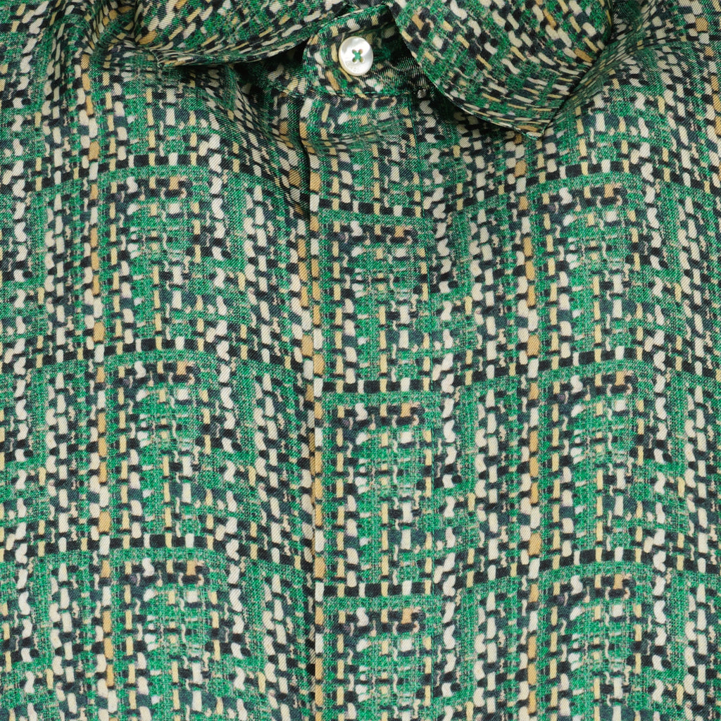 Camisas Chemise FF en soie Fendi Verde Homme