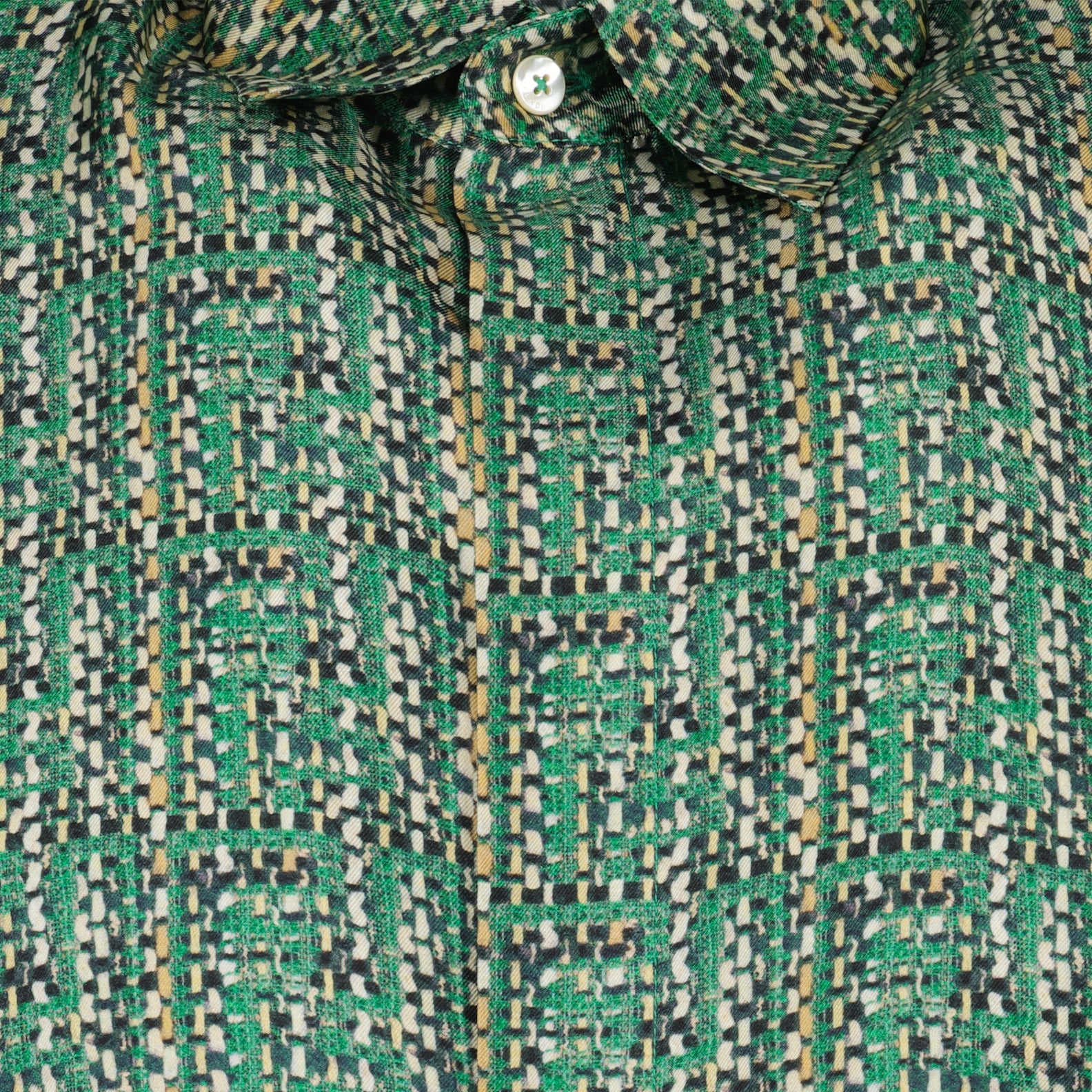 Camisas Chemise FF en soie Fendi Verde Homme